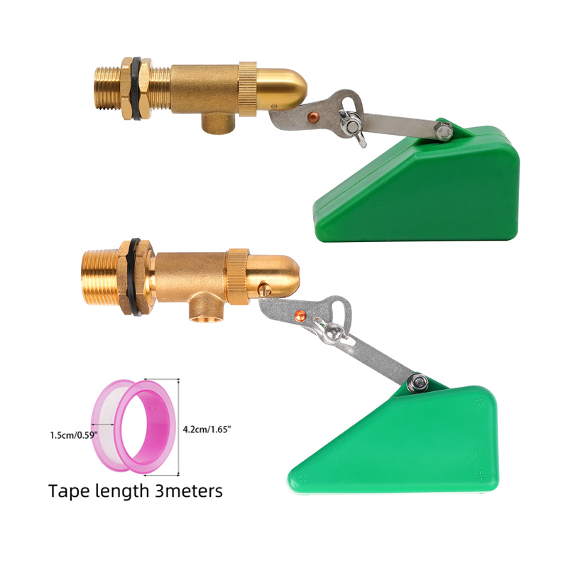 Float Ball Valve - 1/2インチ 3/4インチ 銅製水位フロートバルブ 3メートルテープ付き DN15/DN20 真鍮製水位制御ボールバルブ