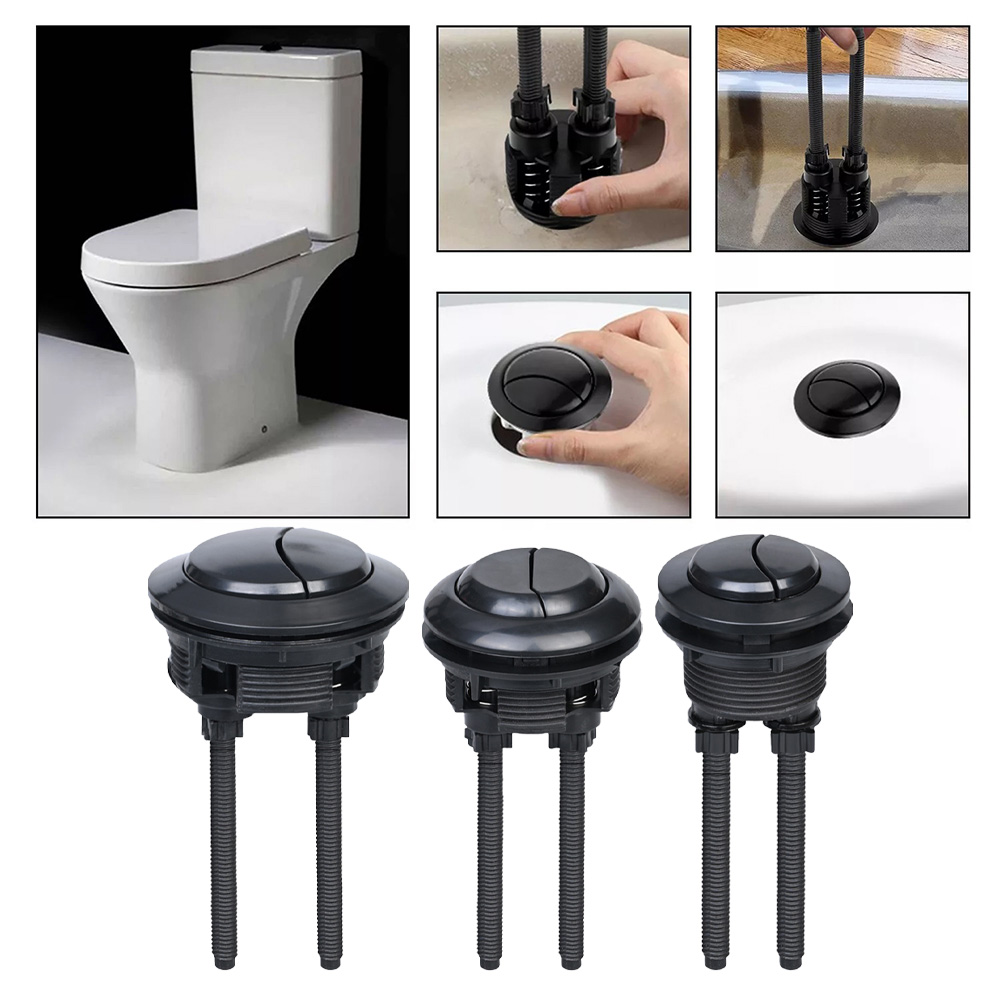 Toilet Fill Valve - 黒トイレフラッシュボタン 38 ミリメートルデュアルフラッシュトイレ水タンクバルブ丸頭トイレボタン家庭用浴室ホテル