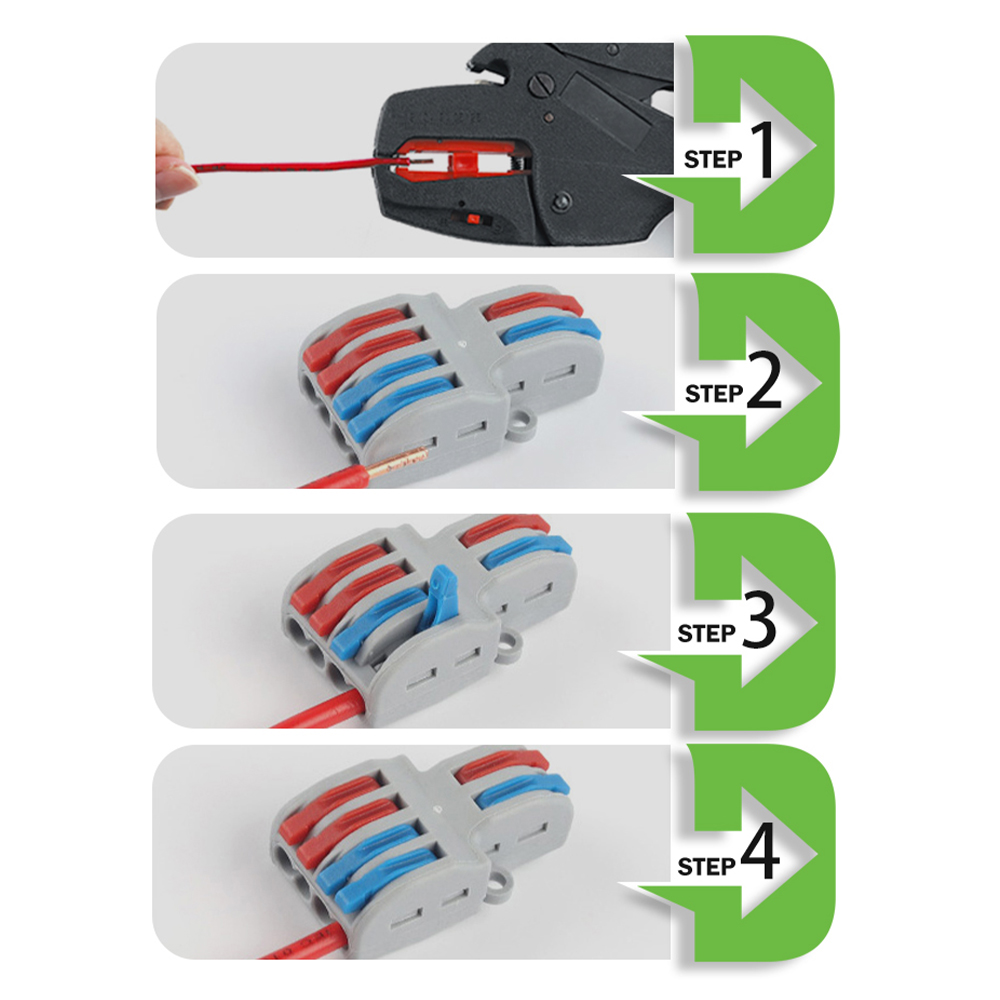 クイックワイヤーコネクタユニバーサル電気ケーブルプッシュイン - Push Fit Connector のレビューと価格