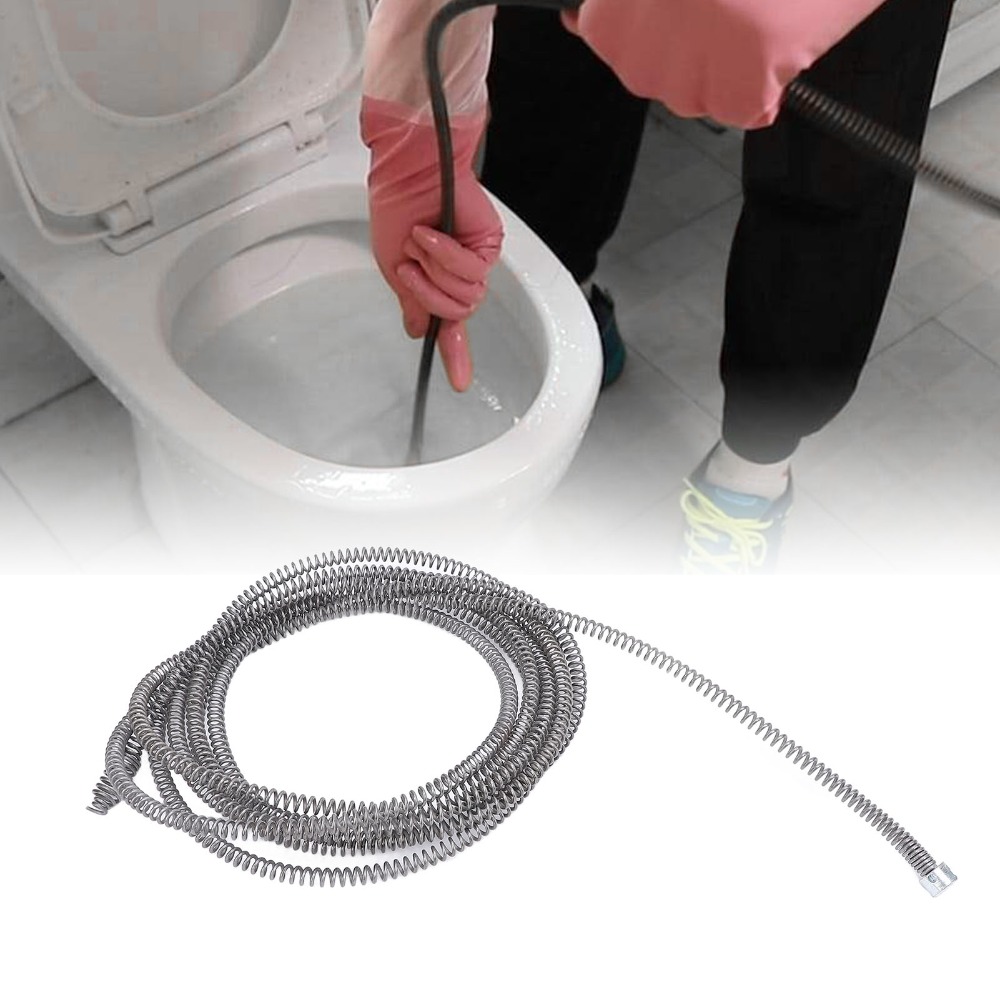 フレキシブルな10mm径の配管清掃ツール、プロ仕様の自動送り - Drain Snake Flexible のレビューと価格