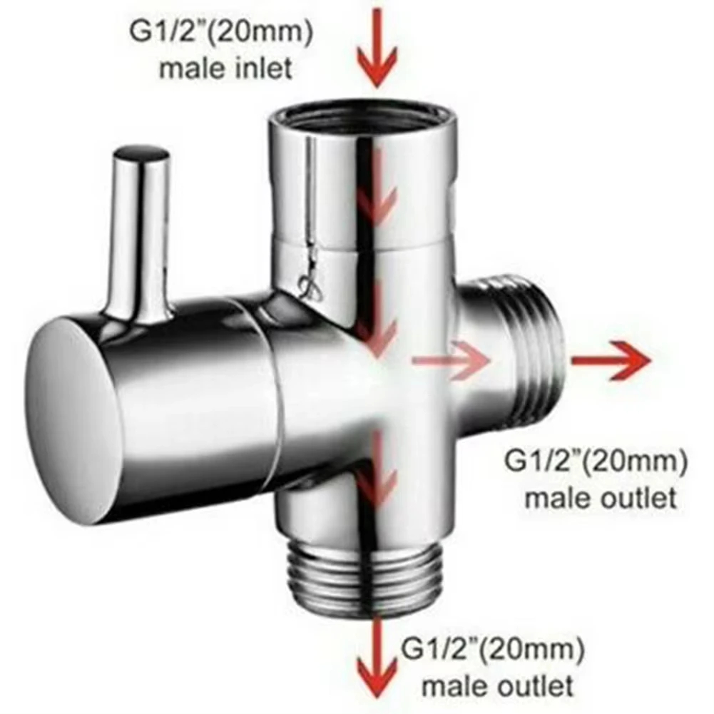 G1/2インチ 3ウェイ分岐バルブ T型アダプター シャワー - Shower Valve Cartridge のレビューと価格