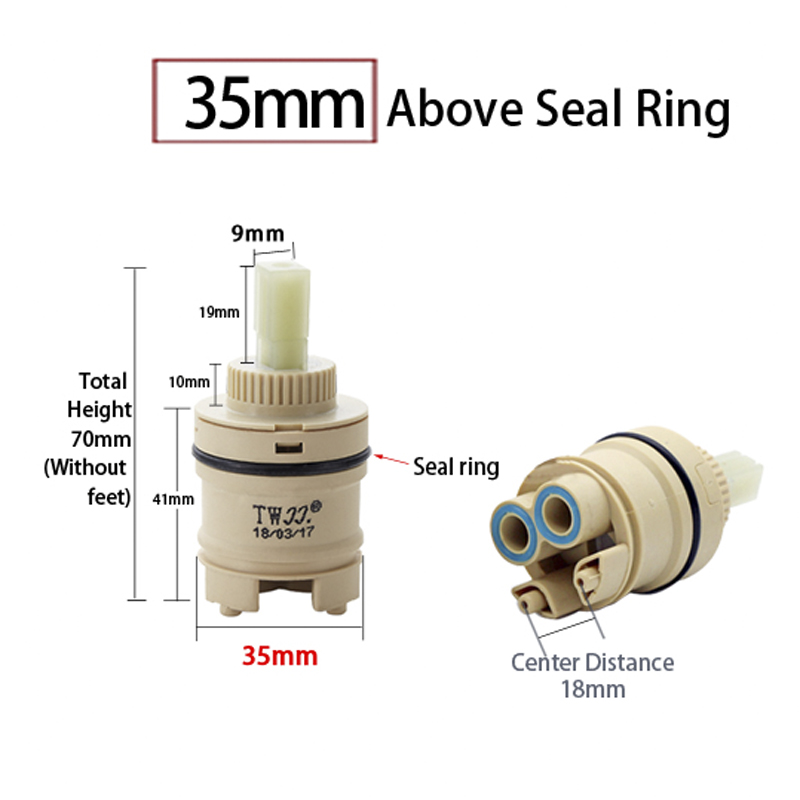 タップミキシングハイスプールバルブ 35mm/40mm セラ - Basin Mixer Cartridge のレビューと価格